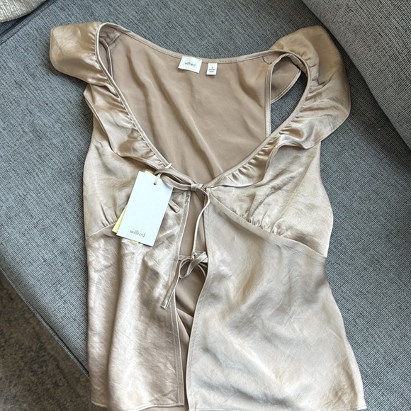 Aritzia Wilfred Tonka satin blouse NWT - Picture 12 of 16